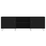 vidaXL Meuble TV noir 150x30x50 cm bois d'ingénierie
