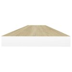 vidaXL Étagères flottantes 4 Pièces Chêne et blanc 90x23 5x3 8 cm MDF