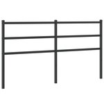vidaXL Tête de lit métal noir 160 cm