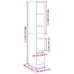 vidaXL Garde-robe chêne sonoma 30x50x200 cm bois d'ingénierie
