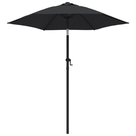 vidaXL Parasol Noir 200x224 cm Aluminium