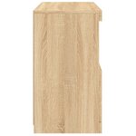 vidaXL Buffet avec lumières LED chêne sonoma 60x37x67 cm