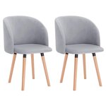Chaise de salle à manger pieds bois gris 19_0000465