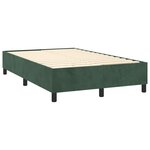 vidaXL Sommier à lattes de lit et matelas Vert foncé 120x200cm Velours
