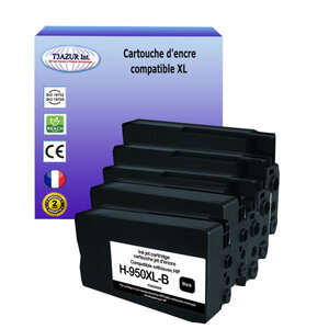 5 Cartouches compatibles avec HP OfficeJet Pro 8610, 8615, 8616, 8620  remplace HP 950XL, HP 951XL  (Noire+Couleur)- T3AZUR