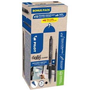Stylo roller FRIXION BALL CLICKER 07 BONUS PACK PILOT
