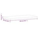 vidaXL Dessus de table 100x50x4 cm rectangulaire bois massif de hêtre