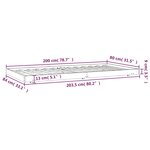 vidaXL Cadre de lit sans matelas marron miel 80x200 cm bois pin massif