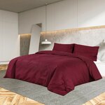 vidaXL Ensemble de housse de couette Bordeaux 220x240 cm Microfibre