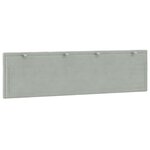 vidaXL Coussin de tête de lit gris clair 180 cm velours