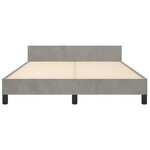 vidaXL Cadre de lit avec tête de lit Gris clair 140x190 cm Velours