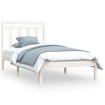 vidaXL Cadre de lit Blanc Bois massif 100x200 cm