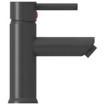 vidaXL Robinet de lavabo de salle de bain Gris 130x176 mm