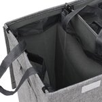 vidaXL Panier à linge pliable Gris 51x34 5x59 cm Tissu en faux lin