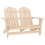 vidaXL Chaise de jardin Adirondack 2 places bois de sapin massif