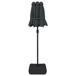 vidaXL Parasol de jardin à double tête anthracite 316x240 cm
