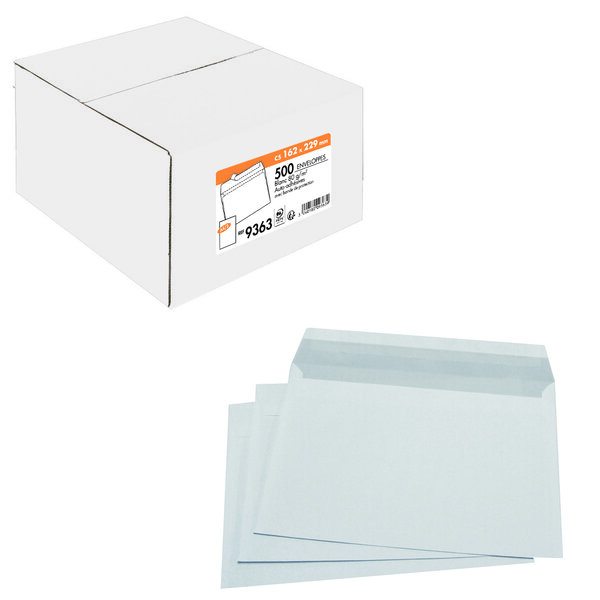 Enveloppe 162x229 blanc 90g - Lot de 500