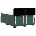 vidaXL Sommier à lattes de lit et matelas Vert foncé 140x190cm Velours