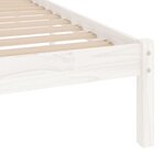 vidaXL Cadre de lit Blanc Bois massif 90x190 cm Simple