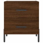 vidaXL Tables de chevet 2 Pièces chêne marron 40x35x47 5 cm