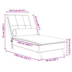 vidaXL Chaise longue de massage avec traversin jaune velours