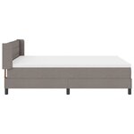 Lit à ressorts vidaXL avec matelas taupe 140x190 cm tissu