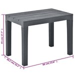 vidaXL Bancs de jardin lot de 2 Anthracite Plastique