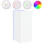vidaXL Meubles TV muraux avec lumières LED 2 Pièces blanc 30 5x35x70 cm
