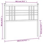 vidaXL Tête de lit métal noir 100 cm