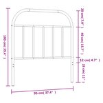 vidaXL Tête de lit métal blanc 90 cm