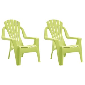 vidaXL Chaises de jardin pour enfants lot de 2 vert 37x34x44 cm PP