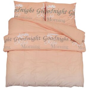 vidaXL Ensemble de housse de couette rose 200x200 cm Coton