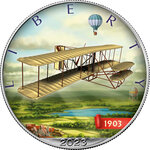 Pièce de monnaie en Argent 1 Dollar g 31.1 (1 oz) Millésime 2023 Inventions AIRPLANE