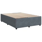 vidaXL Sommier à lattes de lit et matelas Gris foncé 140x200cm Velours