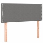 vidaXL Sommier à lattes de lit avec matelas gris foncé 120x190cm tissu