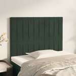 vidaXL Têtes de lit 2 Pièces Vert foncé 80x5x78/88 cm Velours