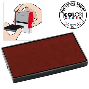 Cassette d'encre pré-encrée E/60 pour timbre automatique Printer 60 - Rouge (boîte 5 unités)