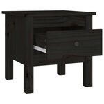 vidaXL Tables d'appoint 2 Pièces Noir 40x40x39 cm Bois massif de pin