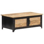 vidaXL Table basse 90x50x35 cm Bois solide de manguier