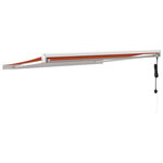 vidaXL Auvent rétractable orange et marron 3 5x2 5m tissu et aluminium