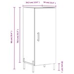 vidaXL Buffet Gris béton 34 5x34x90 cm Bois d'ingénierie