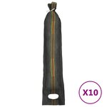 vidaXL Sacs de sable 10 Pièces vert foncé 103x25 cm PEHD