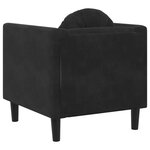 vidaXL Fauteuil avec coussin noir velours