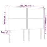 vidaXL Têtes de lit 4 Pièces Gris clair 72x5x78/88 cm Velours