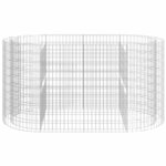 vidaXL Lit surélevé à gabion Fer galvanisé 200x100x100 cm