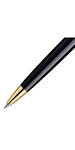 Waterman hemisphere stylo bille  noir brillant  recharge bleue pointe moyenne  coffret cadeau