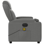vidaXL Fauteuil inclinable de massage électrique gris foncé tissu