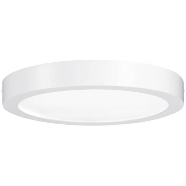 Plafonnier Lunar LED rond saillie Ø300mm 17W 230V chrome mat alu