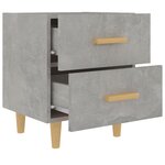 vidaXL Tables de chevet 2 Pièces Gris béton 40x35x47 5 cm