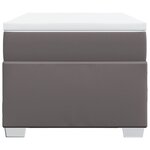vidaXL Sommier à lattes de lit avec matelas Gris 90x190 cm Similicuir